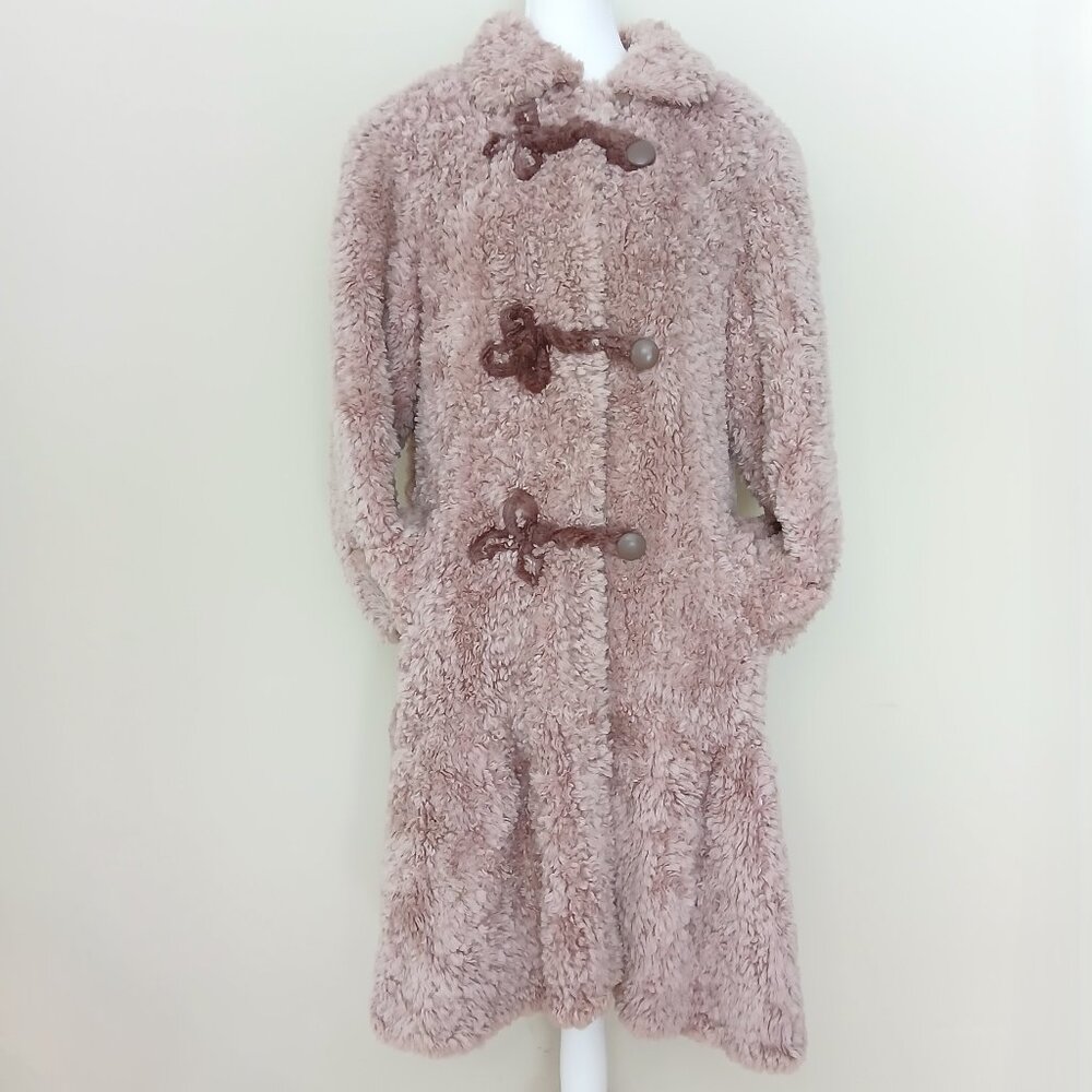 Vintage Paula Lishman Handmade Beaver Fur Coat Dusty Rose Size Large - Picture 5 of 10